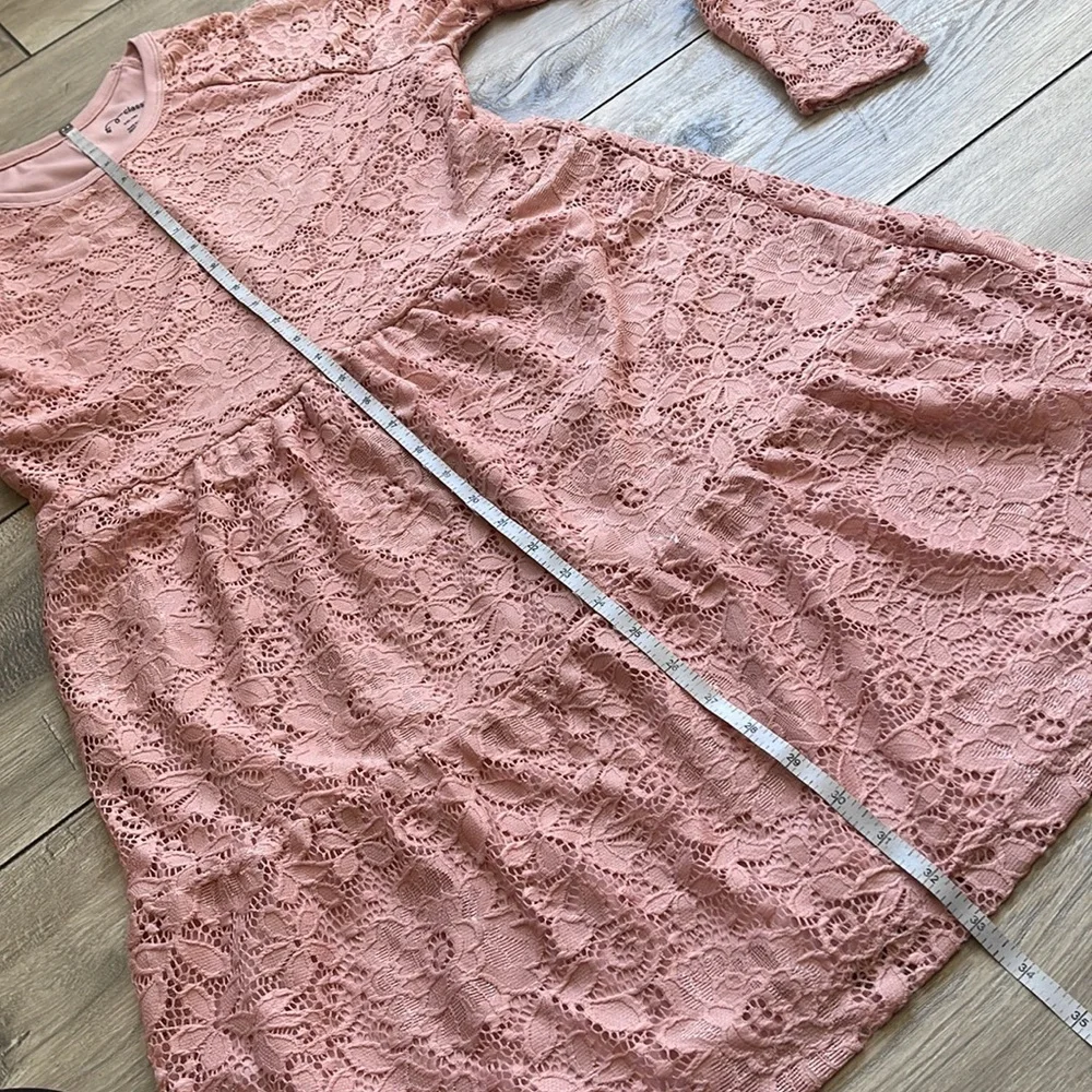 Art Class Rose Colored Girl Lace Dress Size XXL (18)